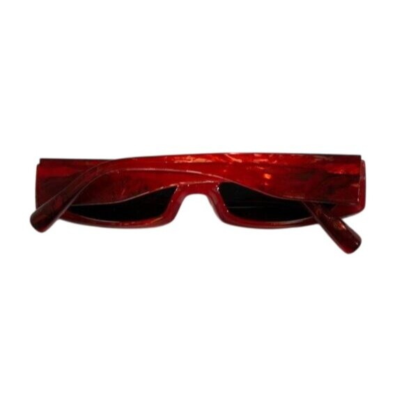 Alain Mikli x Alexandre Vauthier A05039 Edwidge Rectangular Sunglasses in Red - Picture 7 of 11